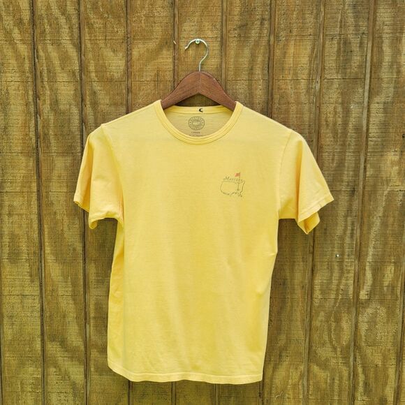 Masters Yellow T-Shirt With Logo And Design On Back Womens Size L - Picture 1 of 10